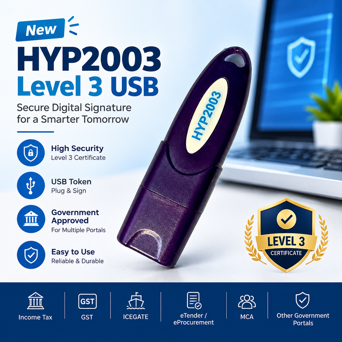 NEW HYP2003 Level 3 USB Token