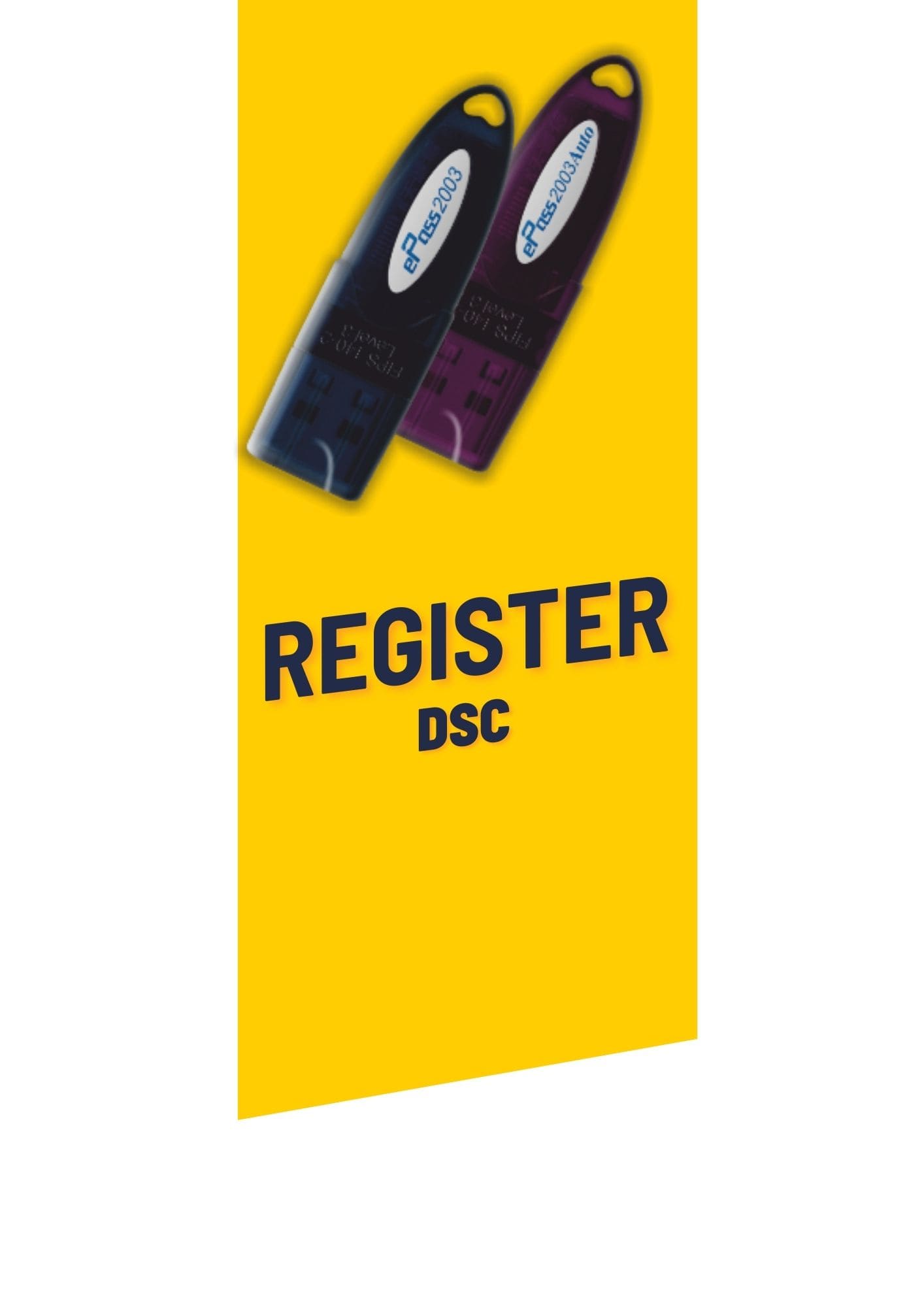 register a DSC for tender Portal